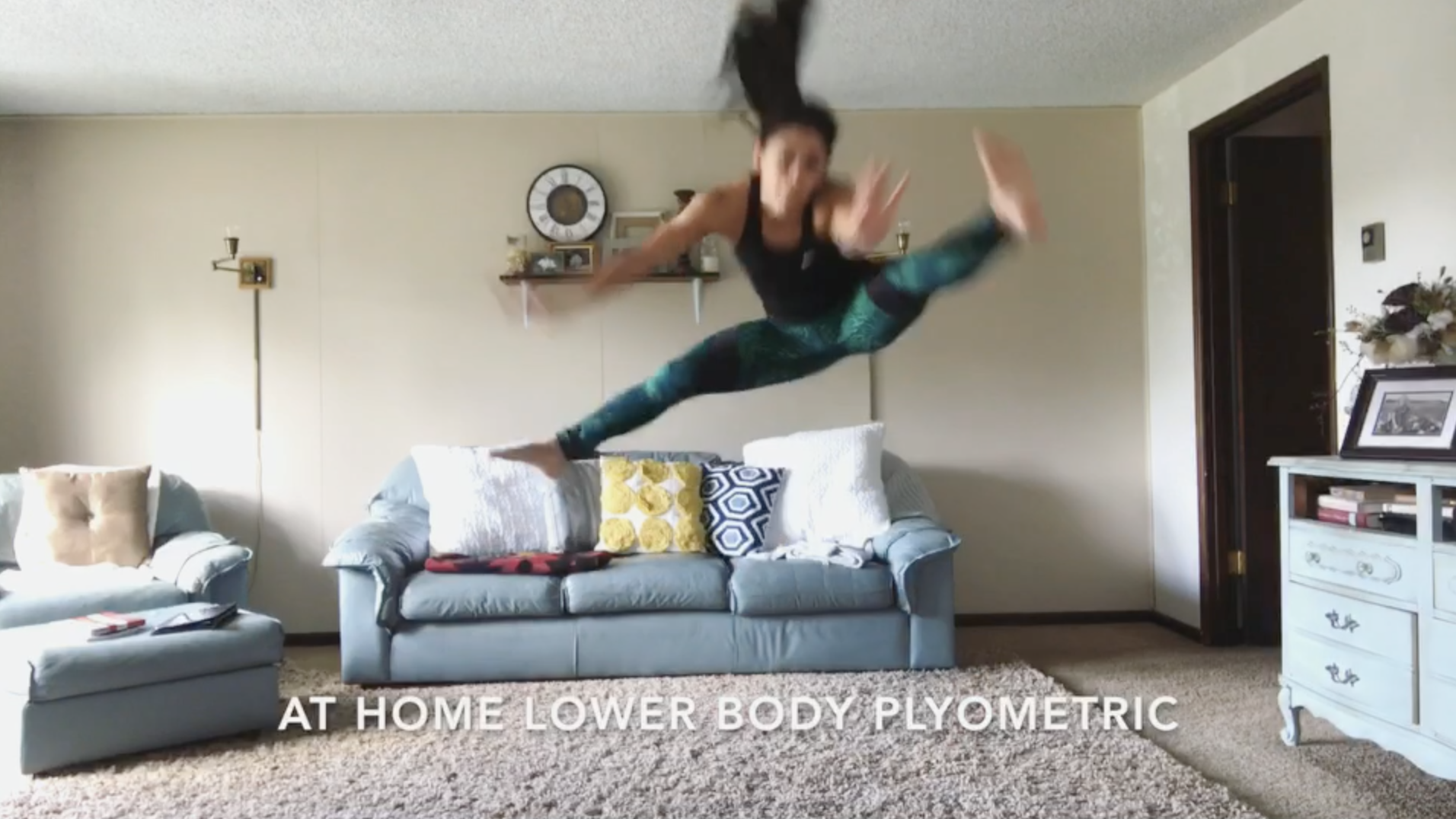 At home cardio workout with bodyweight plyometric exercises