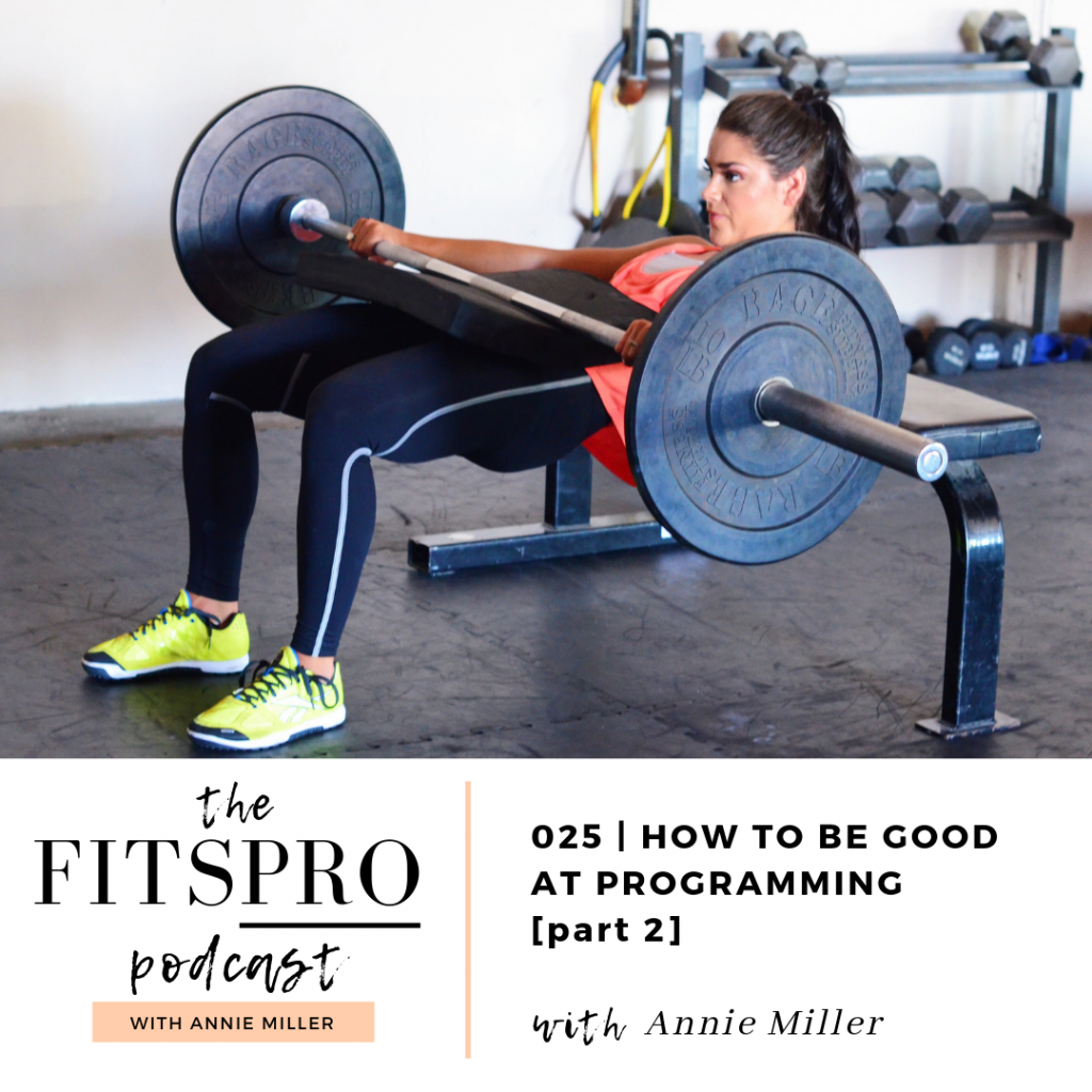 Part 2 to writing good programs with Annie Miller on The FitsPRO Podcast