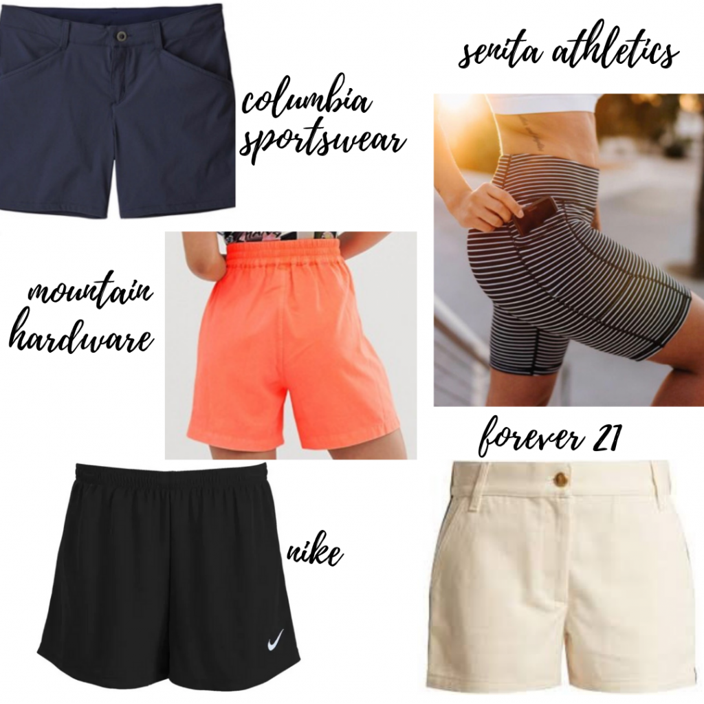 Shorts in an annual capsule wardrobe with Annie Miller - Links included