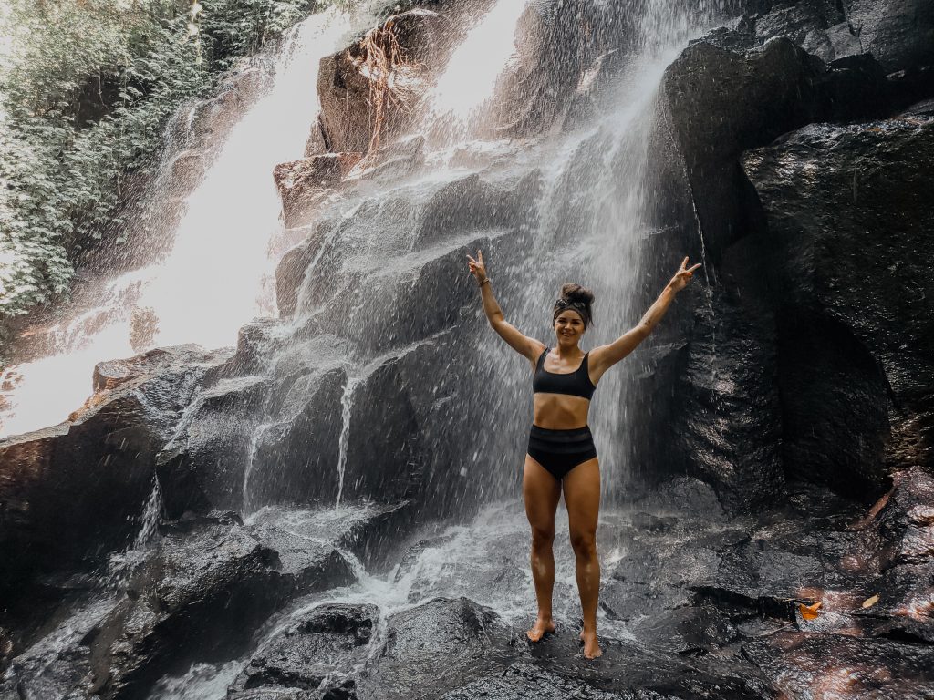 Annie Miller visits Kanto Lampo waterfall in Ubud Bali