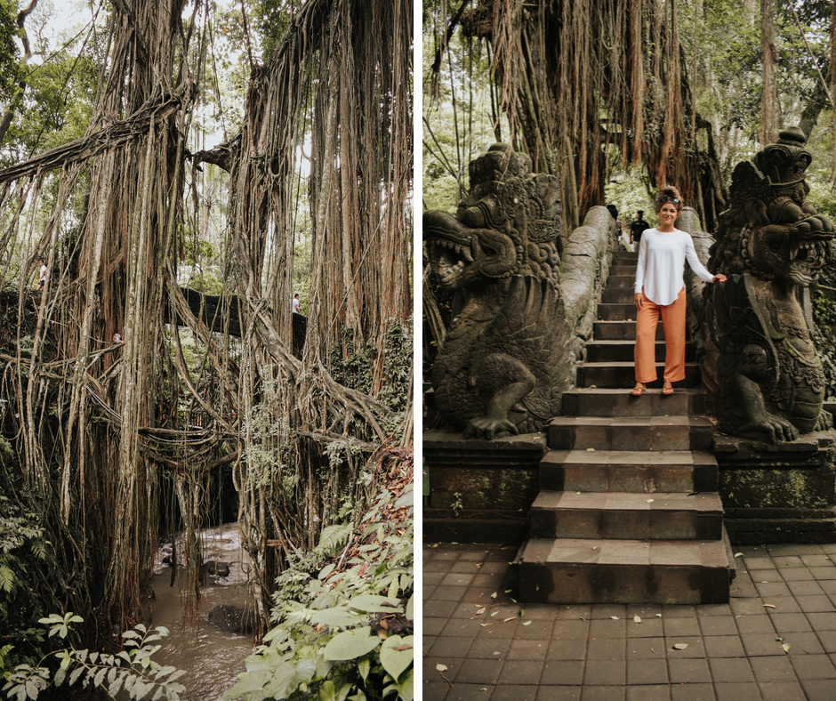 Annie Miller in the Monkey Forest in Ubud Bali 