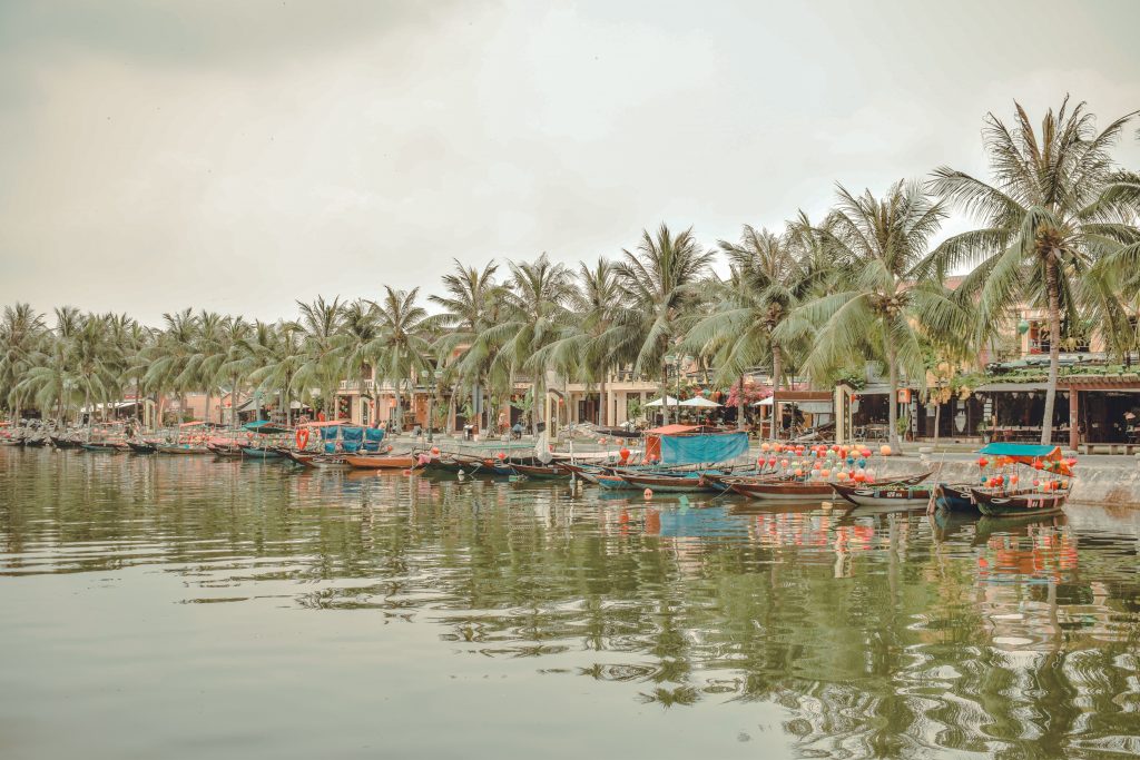 Photo of boats in the water in Hoi An