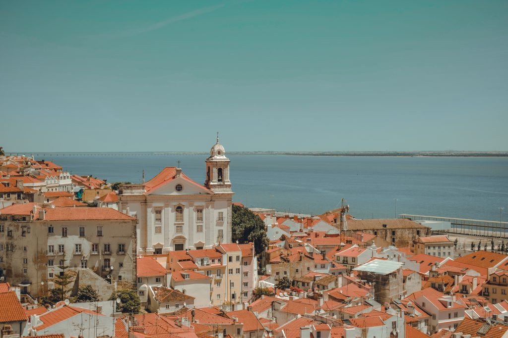 View of Lisbon, Portugal in travel guide by Annie Miller