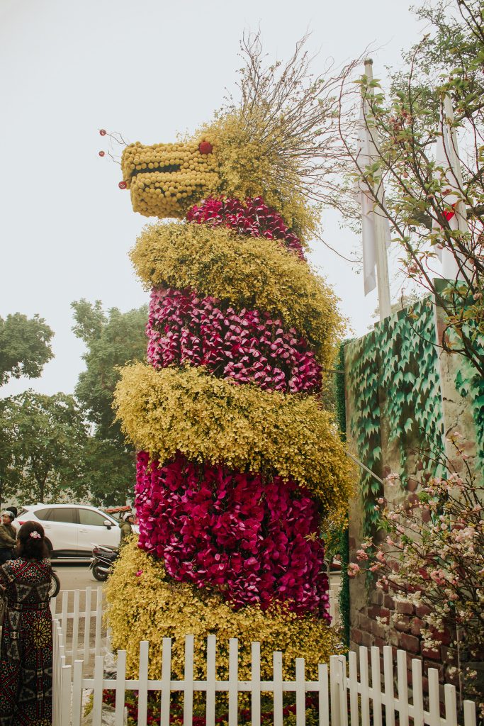 Floral Dragon in the Japan Vietnam Celebration