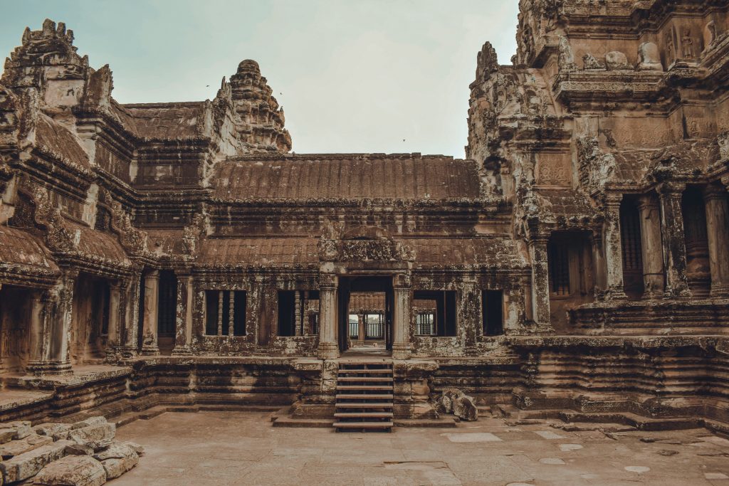 Touring the inside of Angkor Wat temple with Annie Miller