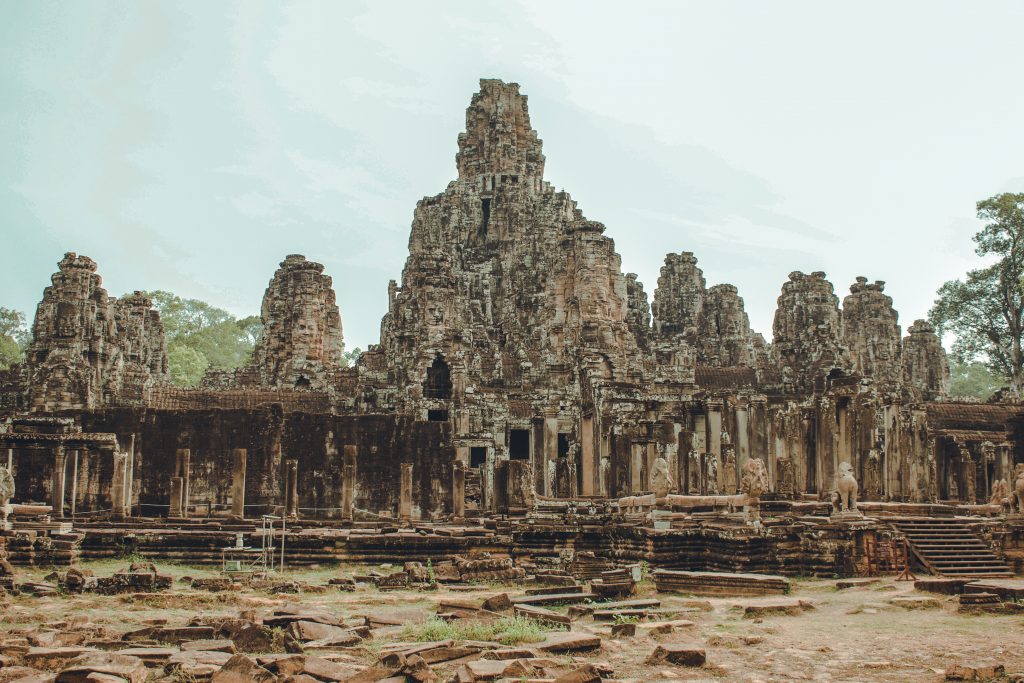 The Bayon Temple in Siem Reap, Cambodia by Annie Miller