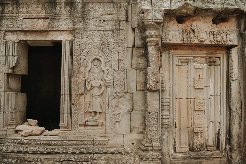 Details in stone of the temple
