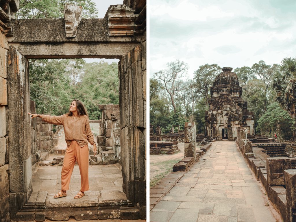 Annie Miller on the tour through temples in Siem Reap