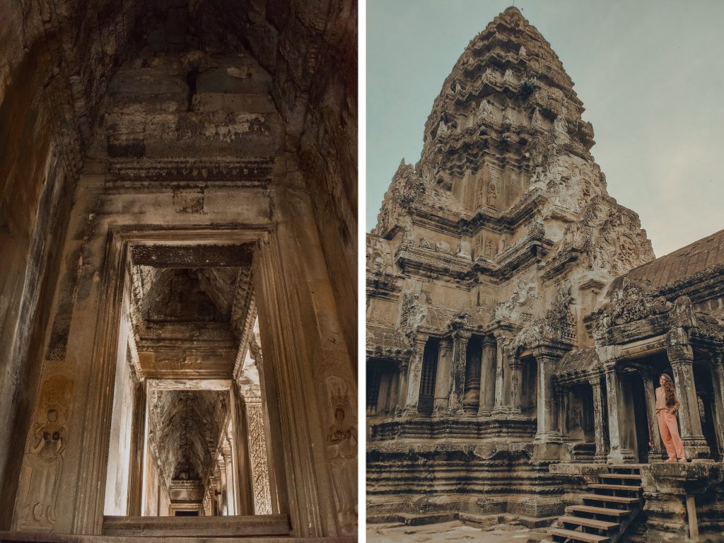 Annie Miller touring Angkor Wat 