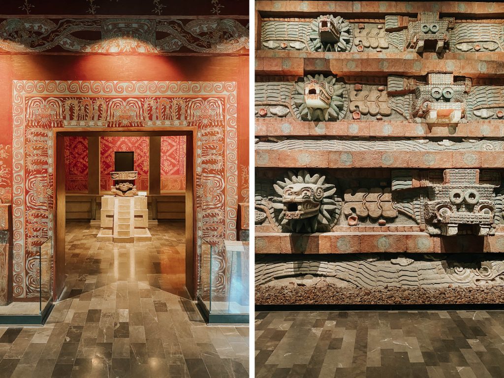Inside the the Museo Nacional de Antropología in Mexico City