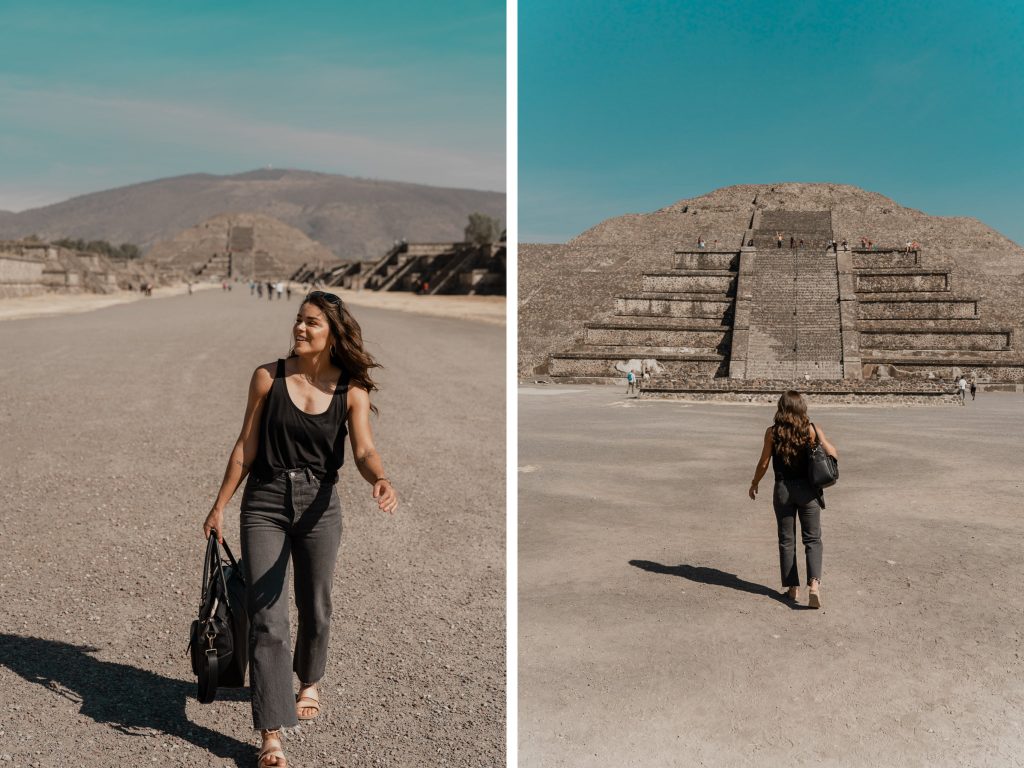Annie Miller exploring the  Teotihuacán Pyramids in Mexico City