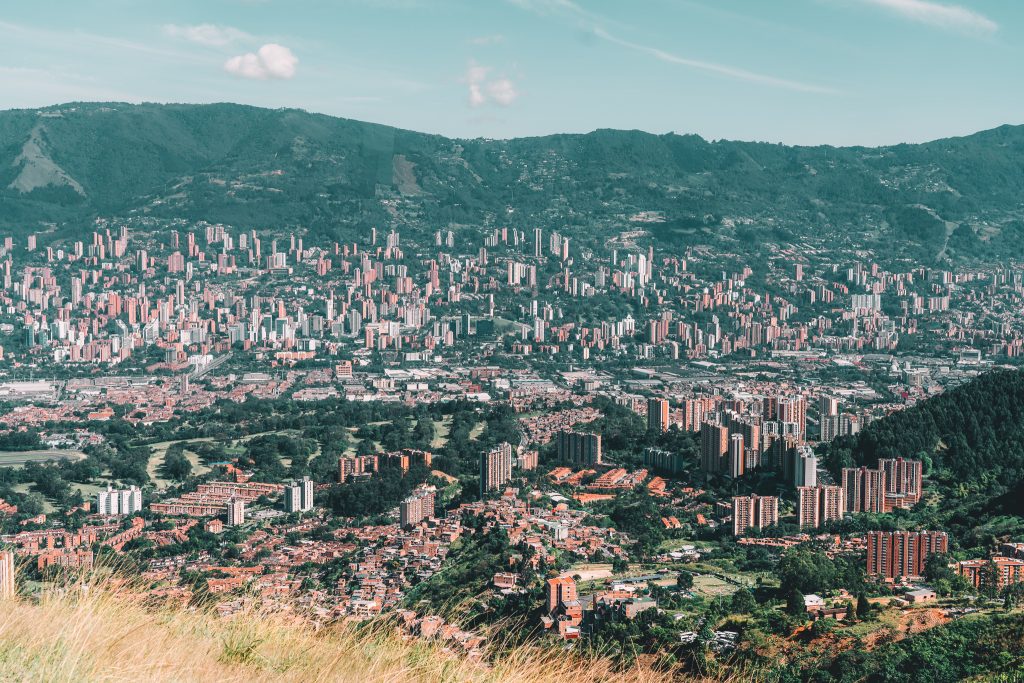 Views overlooking the city of Medellin Colombia with Annie Miller