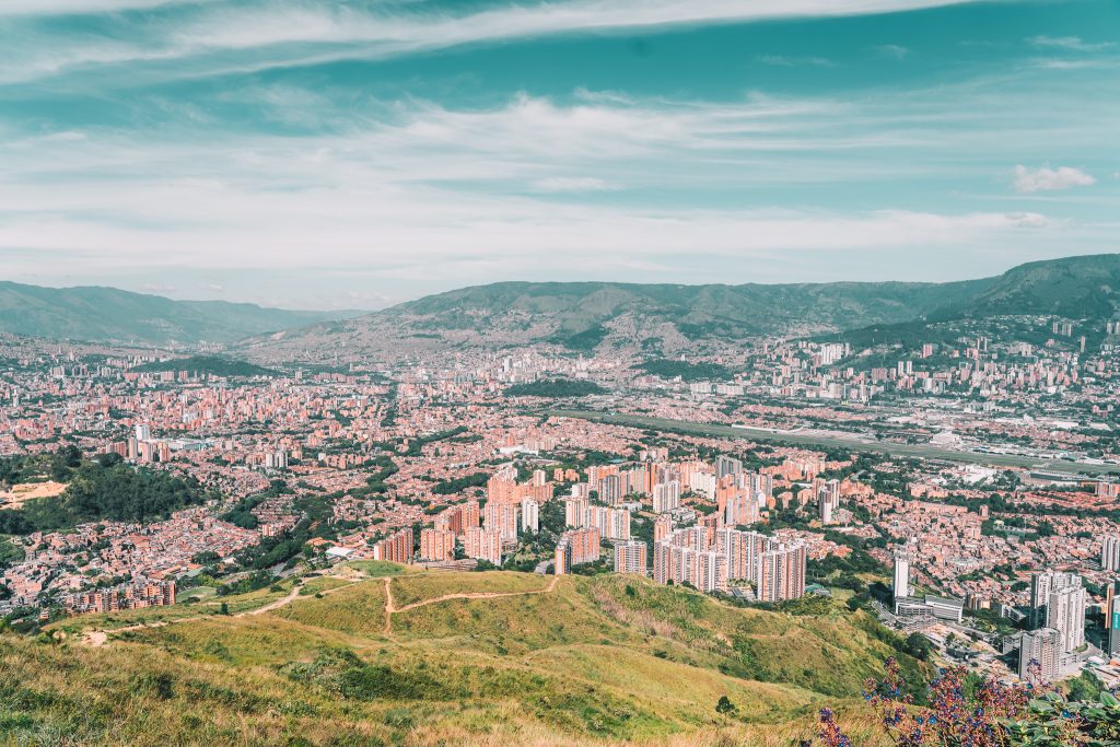 Beautiful view of Medellin from the Cerro de las Tres Cruces hike with Annie Miller