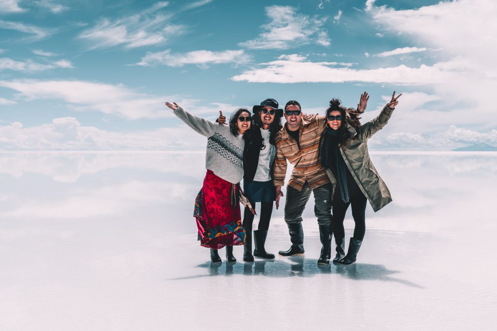 The Uyuni Salt Flats with friends and the Millers