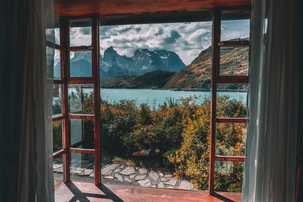 perfect views from the window in Torres del Paine