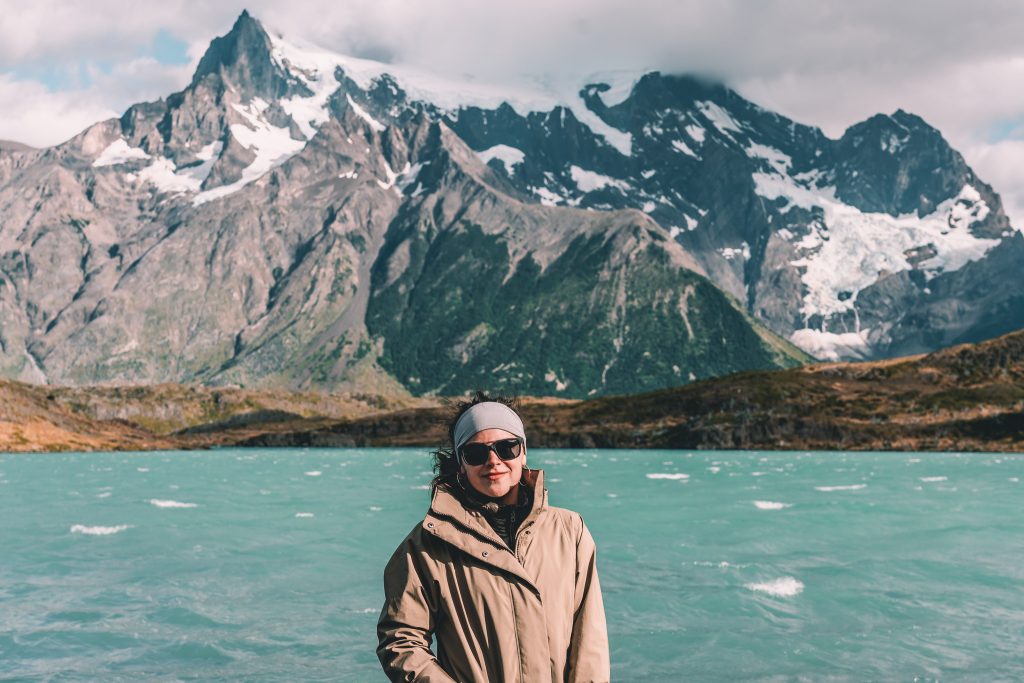 Annie Miller exploring in Torres del Paine National Park