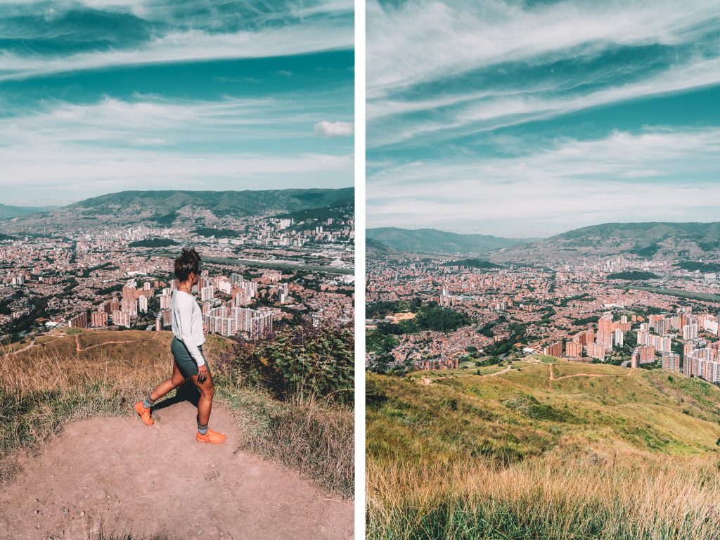 Annie Miller overlooking the city of Medellin, Colombia