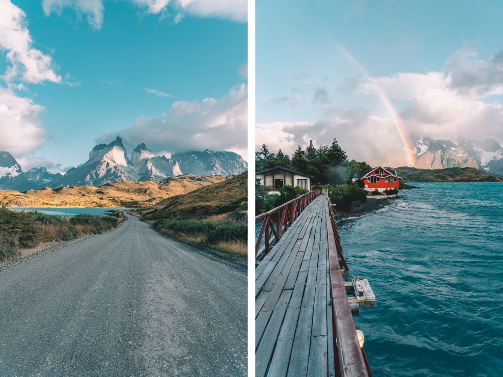 rainbows and views from Hosteria Pehoe