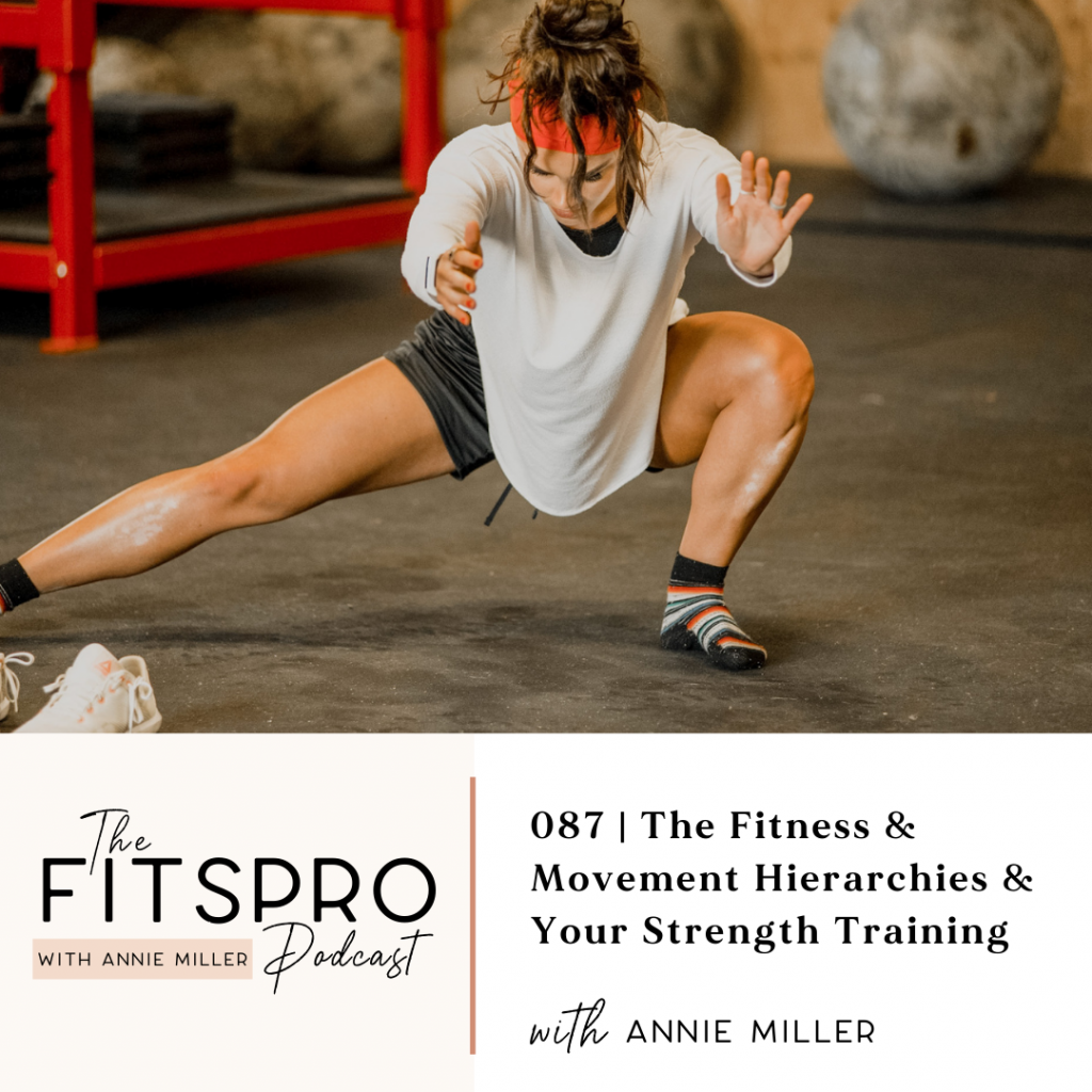 the fitness and movement hierarchies with Annie MIller