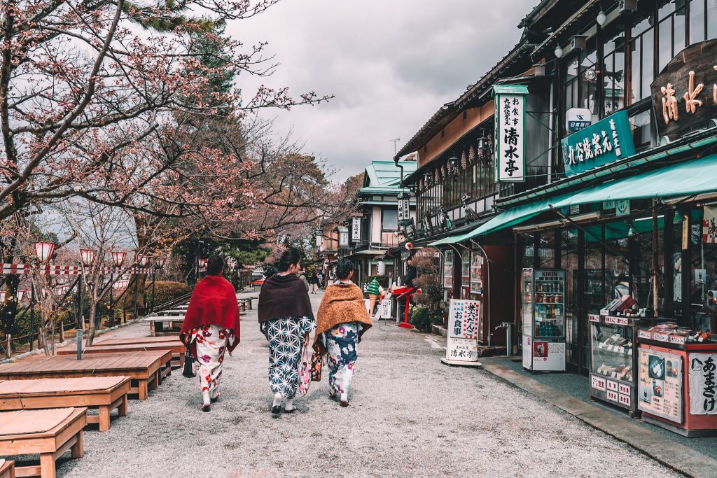 small shops outside Takayama by Annie Miller
