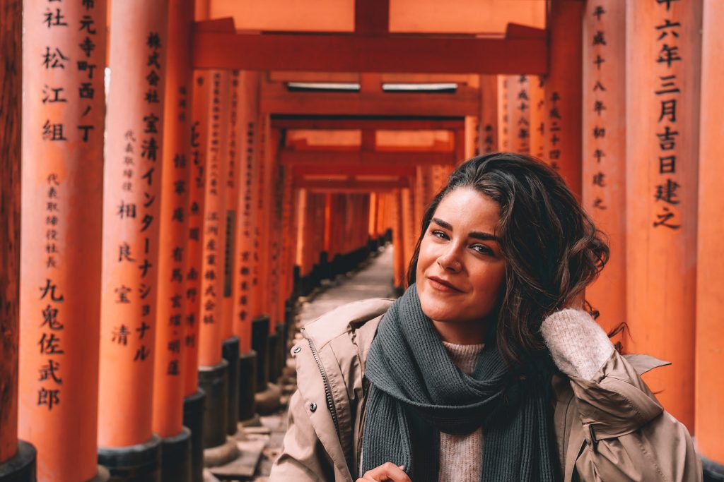 Annie Miller at Fushimi Inari Taisha in Kyoto