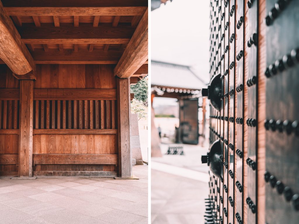 Architectural details in the castle outside Takayama