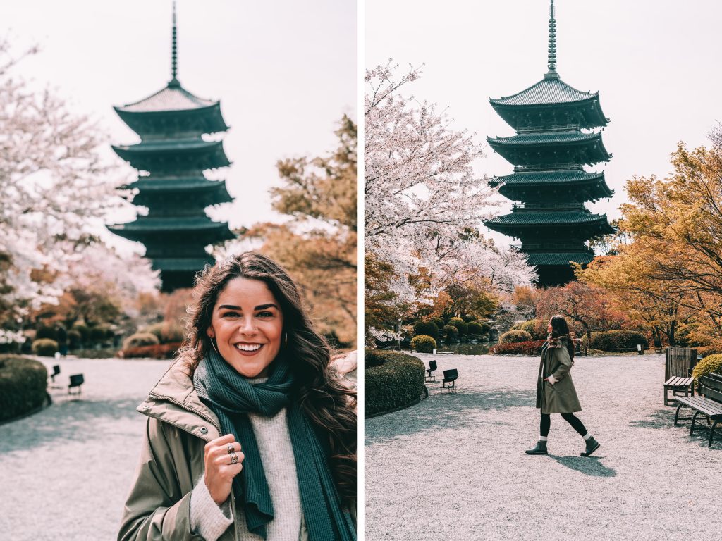 Annie Miller exploring Toji in Kyoto, Japan