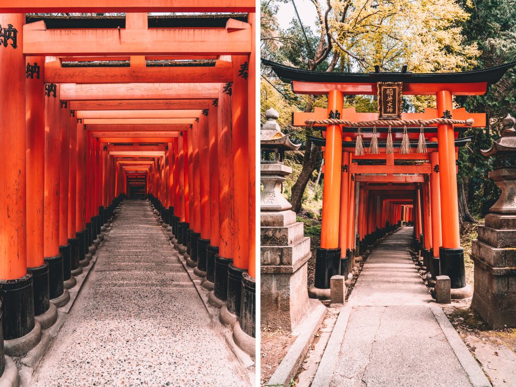 Red arches in Fushimi Inari Taisha in Kyoto