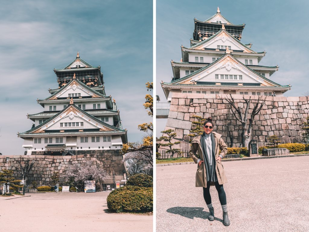 Annie Miller visiting Osaka Castle 