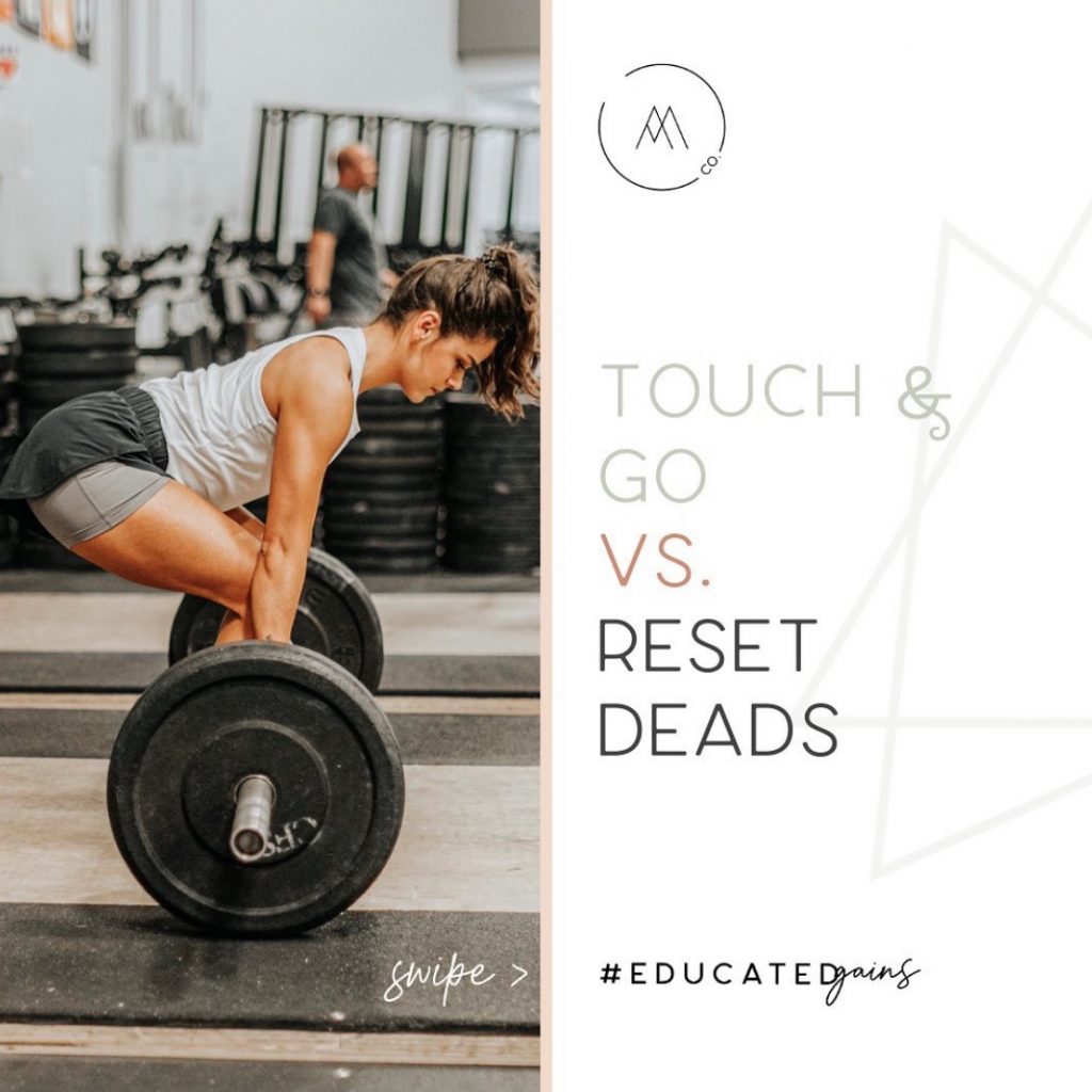 touch and go versus reset deadlifts with Annie Miller