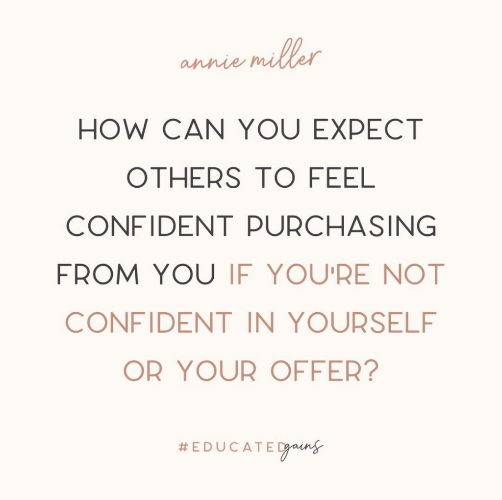 confidence needed to make sales with Annie Miller