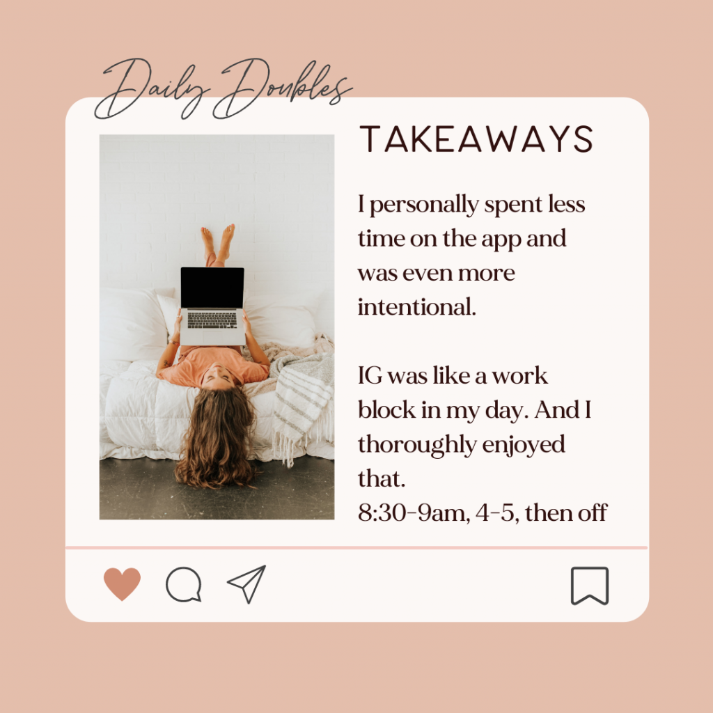 double posting on Instagram takeaways with Annie Miller