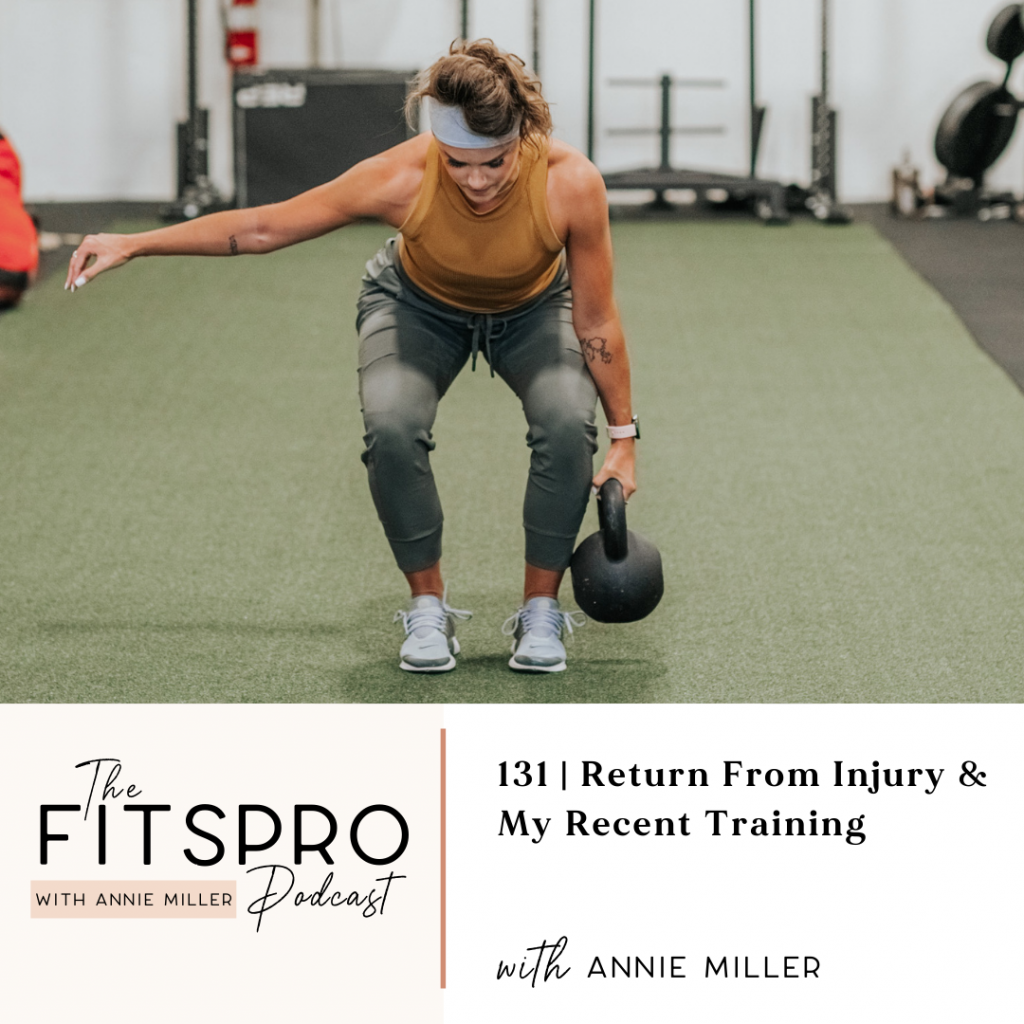 return from injury and recent training with Annie Miller