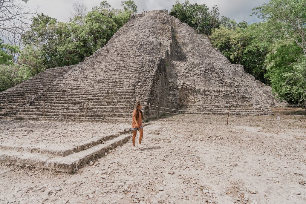 Annie Miller exploring the ruins in Mexico 