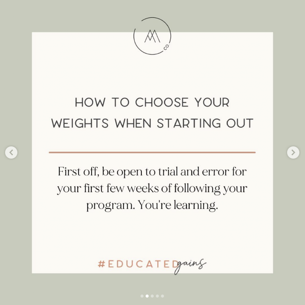 how to choose weights when starting out with Annie Miller