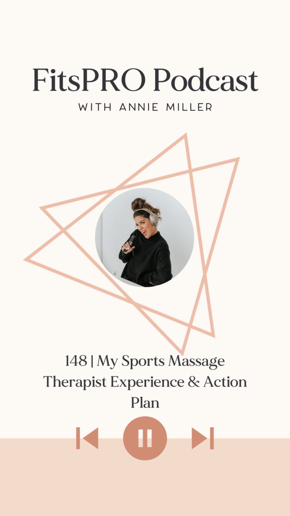 sports massage therapist experience and plan with Annie Miller