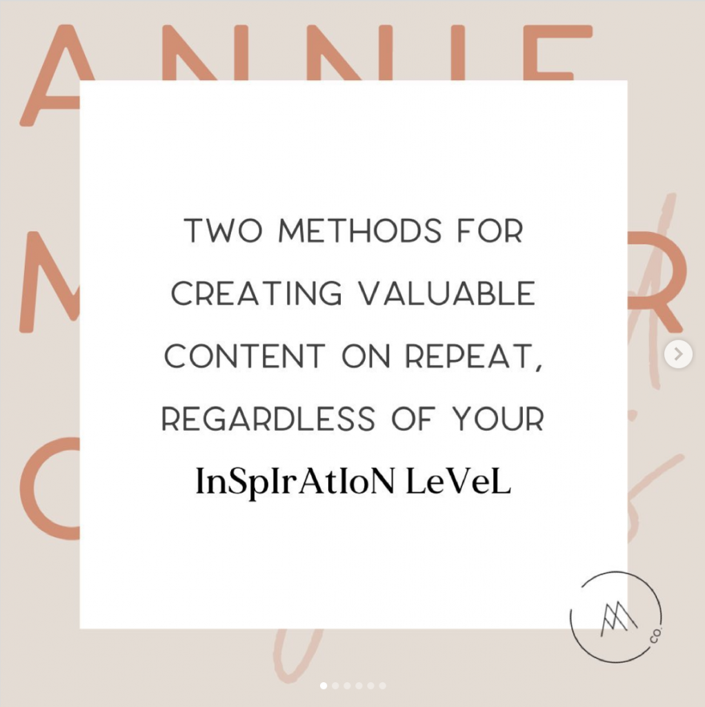 two methods for consistent content creation with Annie Miller