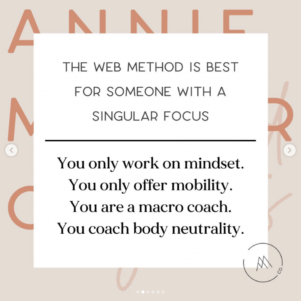 Web method for content creation with Annie Miller
