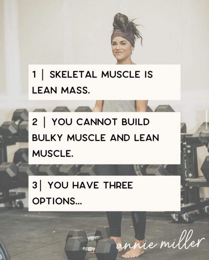because muscle is lean