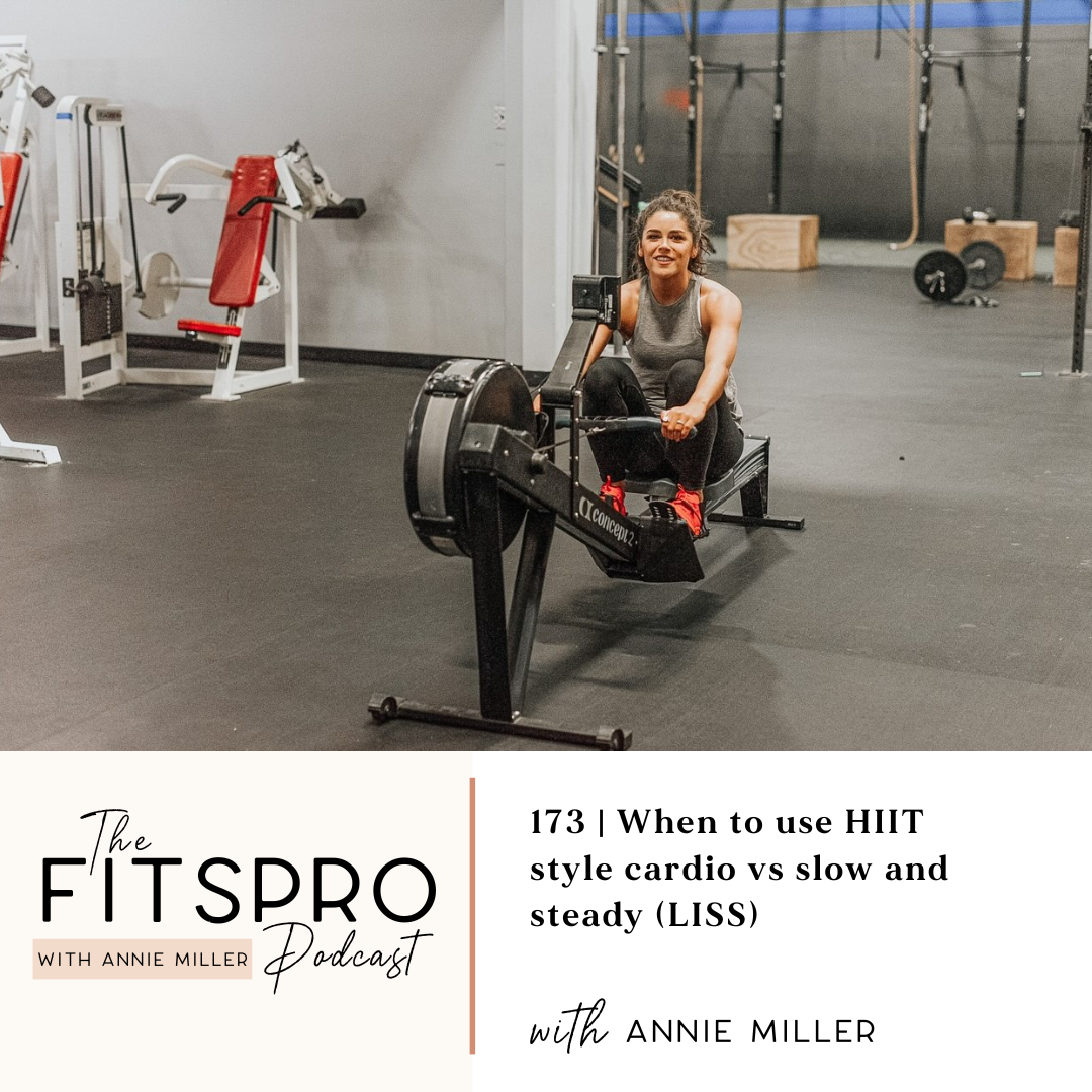 173 I When to use HIIT style cardio vs slow and steady (LISS) with Annie Miller